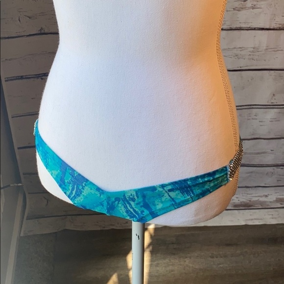 Blue & Teal Swimsuit Cheeky bottom Small - Picture 4 of 14